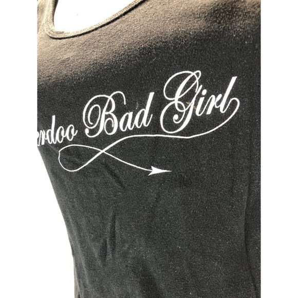 Bella Brand Berdoo Bad Girl Sleeveless Tee Black Womens Size XL - Picture 2 of 9